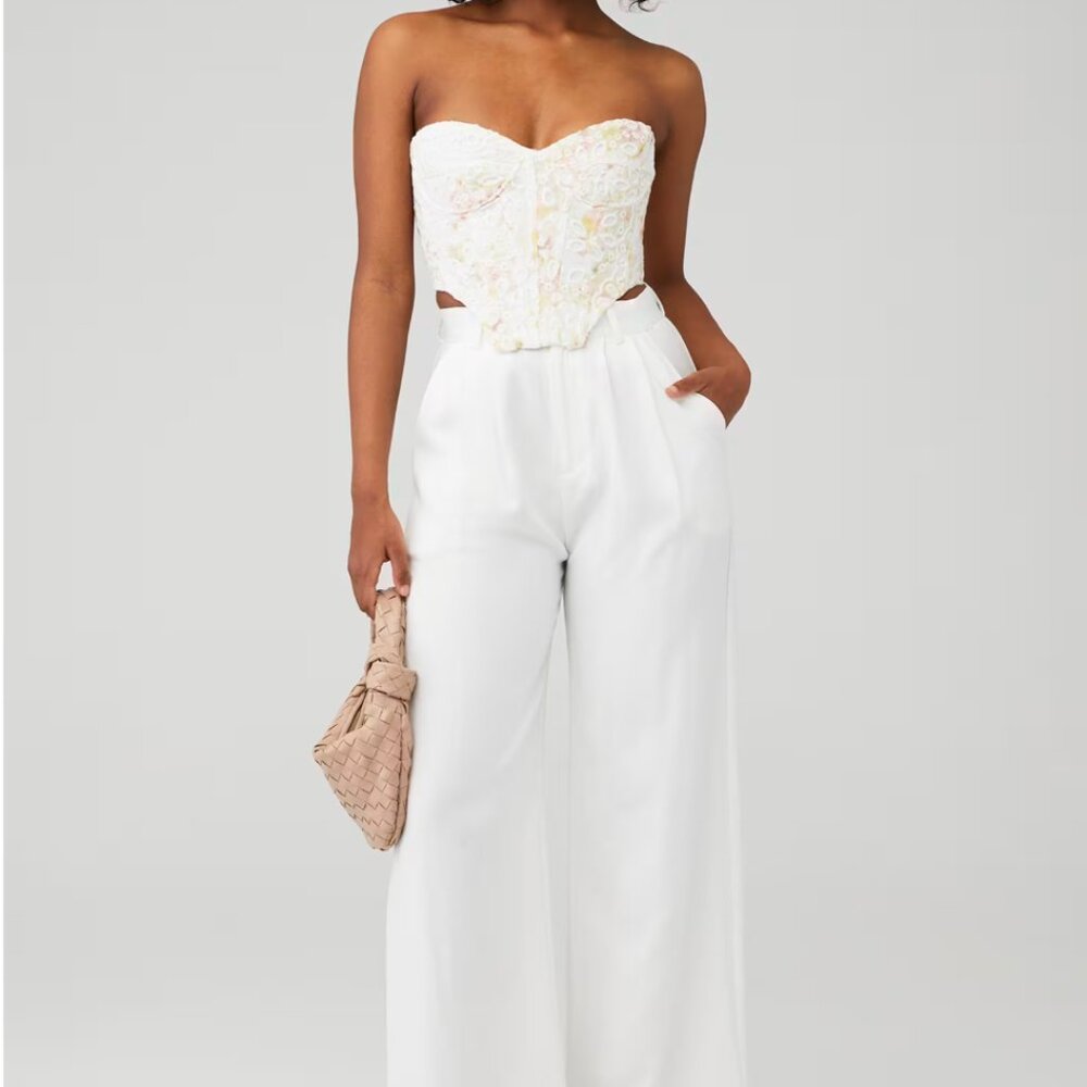 🌸 Lila Bardot Floral Lace Bustier Top - XL 🌸 - Picture 9 of 11